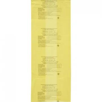 Пакет для мед.отходов кл.Б желтый 600х1000х18мкм, 100л, 100 шт/уп, ПТП Киль